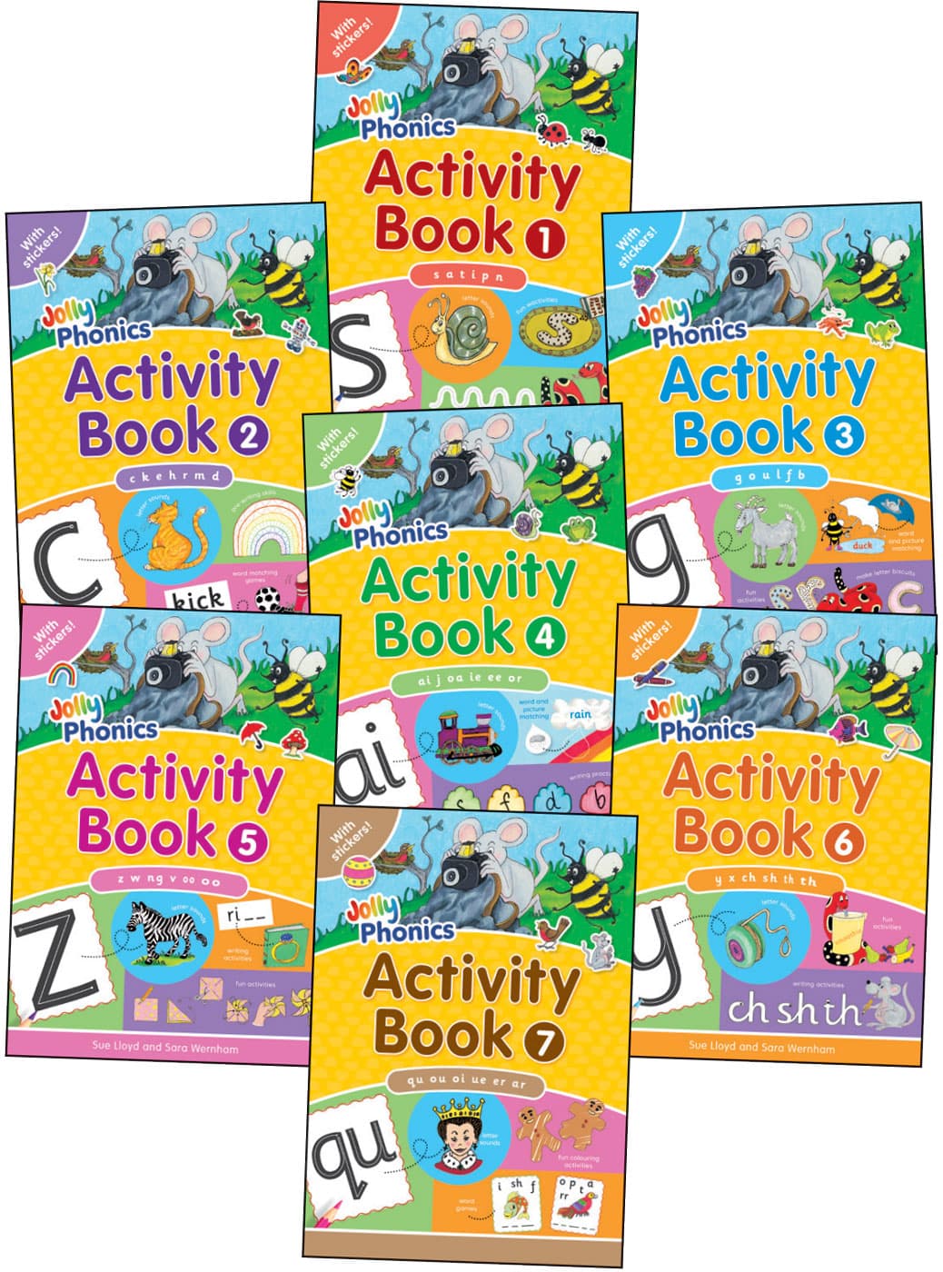 Jolly Phonics Activity Books 1-7 Complete Set