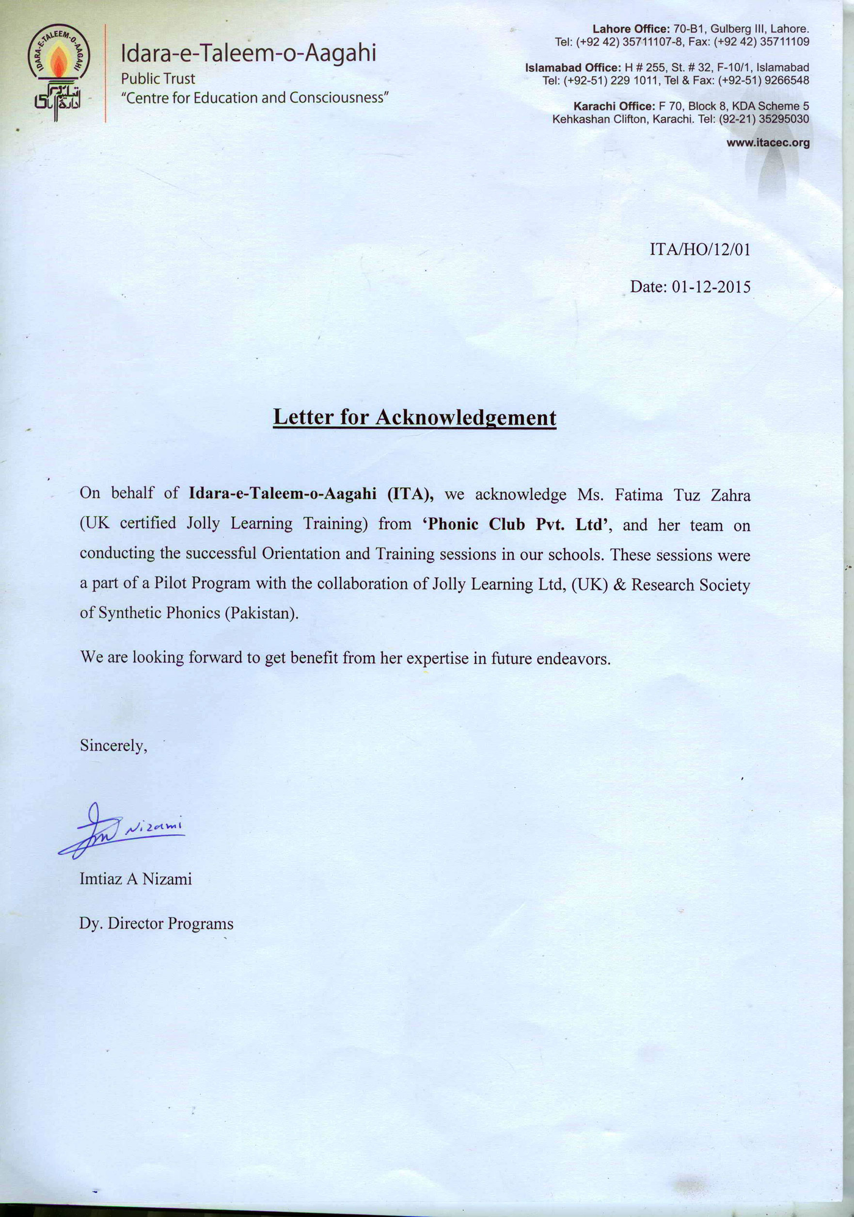 Official letter