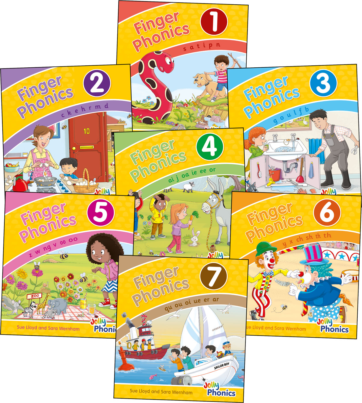 お値下げJolly Phonics Finger Phonics 7 冊セット Finger-Phonics-Set-1-7.jpg